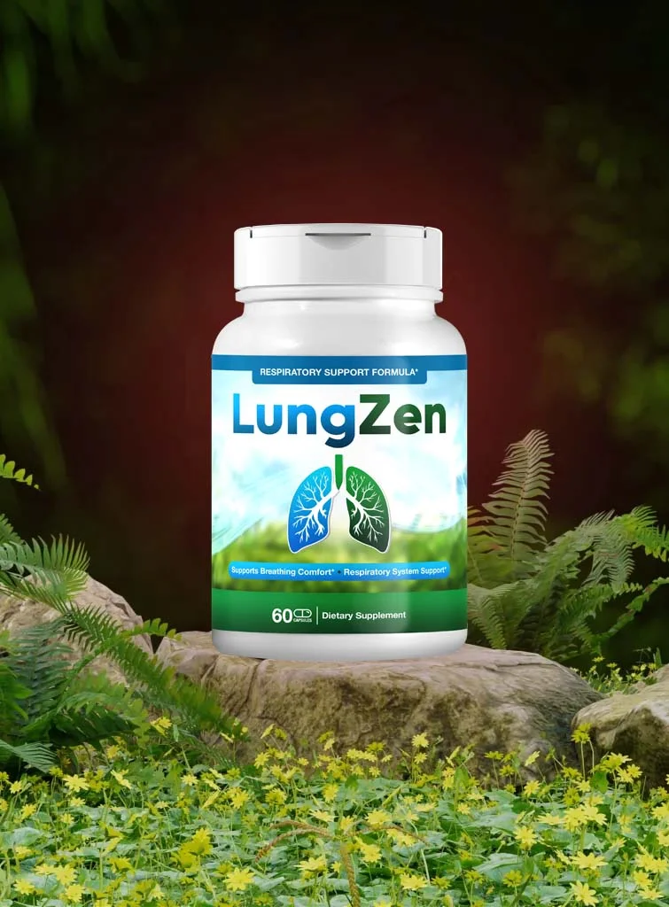 LungZen respiratory support supplement - natural turmeric curcumin formula for breathing health
